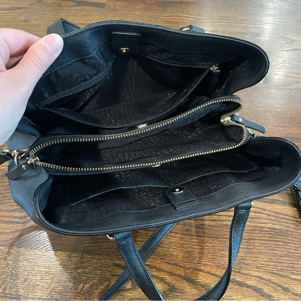 KATE SPADE Evangelie Laurel Way Black Leather Satchel